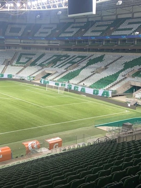 Torcida do Palmeiras prepara mosaico para jogo diante do Deportivo Pereira  - Lance!