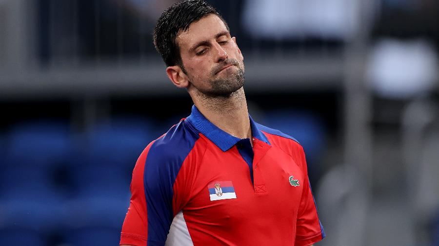 Novak Djokovic nas semifinais dos Jogos Olímpicos de Tóquio 2020 - Getty Images