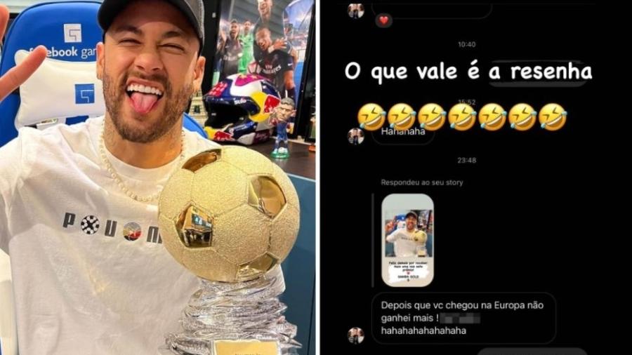 Thiago Silva brinca após Neymar ser eleito o melhor brasileiro na Europa: "Não ganhei mais" - Reprodução/Instagram