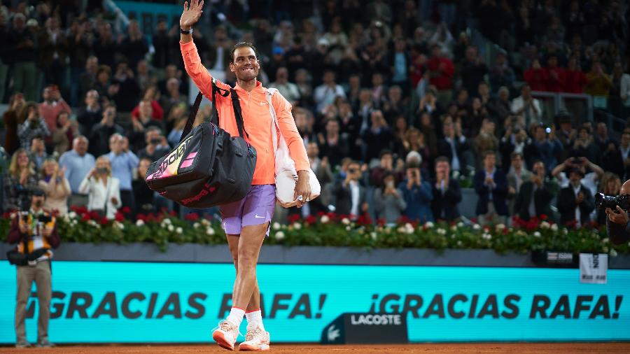 Rafael Nadal se despede do Masters 1000 de Madri, na Espanha, em 2024