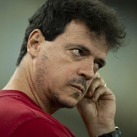 Fernando Diniz, técnico do Fluminense, durante jogo contra o Sampaio Corrêa