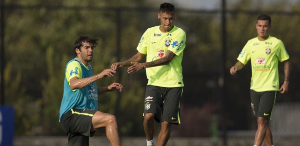 Kaká e Neymar treinam junto a seleção brasileira, nos Estados Unidos  - Leo Correa/Mowa Press