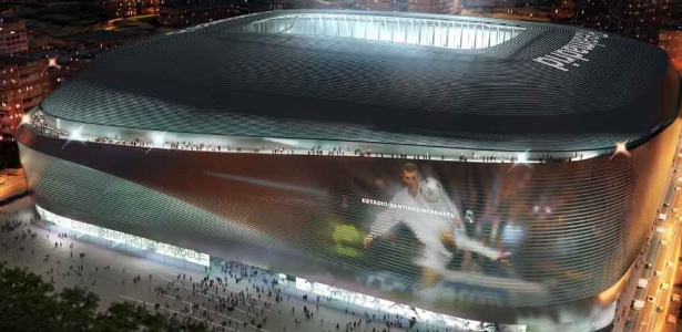 Novo Santiago Bernabéu terá visual futurista e telão imenso na área externa - Reprodução - Reprodução