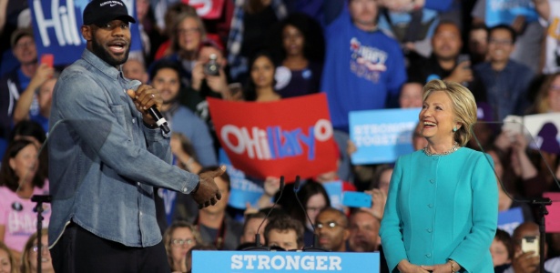 LeBron James fez campanha para Hillary Clinton - REUTERS/Carlos Barria