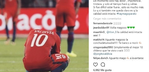 Valdivia lamenta - Reprodução/Instagram - Reprodução/Instagram