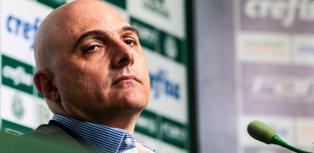 Maurício Galiotte em entrevista coletiva no Palmeiras - Ale Cabral/AGIF