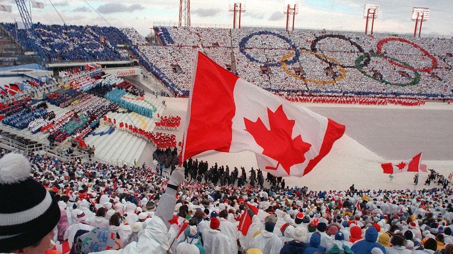 Jogos Olímpicos de Inverno de Calgary, em 1988 - JONATHAN UTZ / AFP