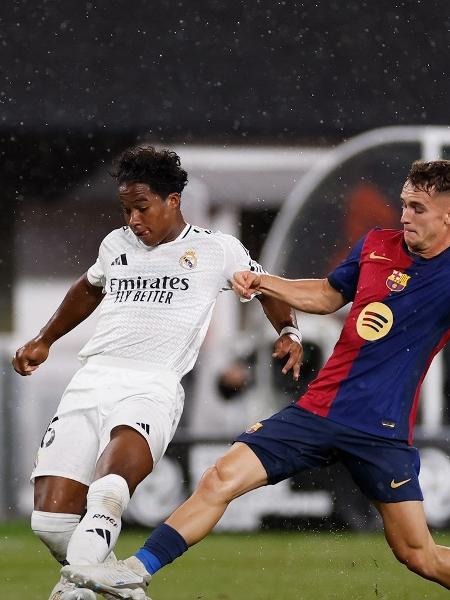 Endrick em atuação pelo Real Madrid durante amistoso