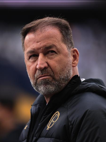 Augusto Melo, presidente do Corinthians, antes do jogo contra o Flamengo pela semifinal da Copa do Brasil