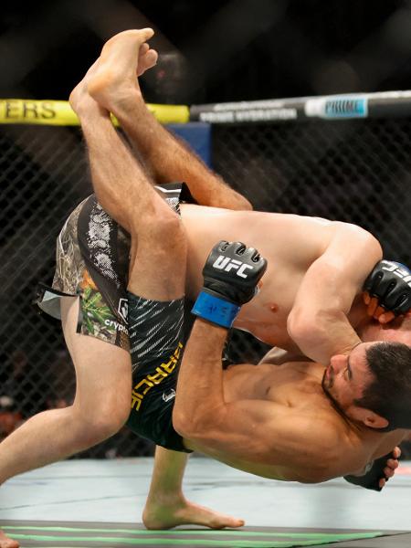 Kron Gracie foi derrotado pelo norte-americano Bryce Mitchell no terceiro round, por nocaute - Steve Marcus/Getty Images via AFP