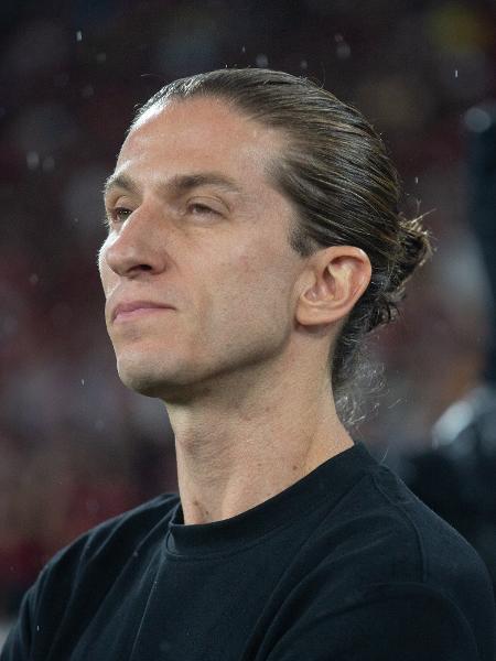 Filipe Luís, técnico do Flamengo, durante a Recopa Sul-Americana, contra o Lanús Filipe Luís, técnico do Flamengo, durante a Recopa Sul-Americana, contra o Lanús