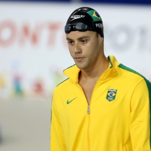 Thiago Pereira se prepara para a terceira bateria dos 400m medley - undefined