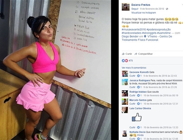 Daiana foi musa do Brasil de Pelotas em 2016 - Reprodução/Facebook