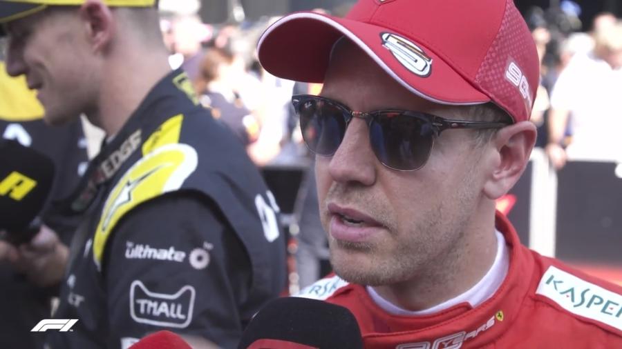 Sebastian Vettel após o treino classificatório para o GP da Itália - Reprodução/F1