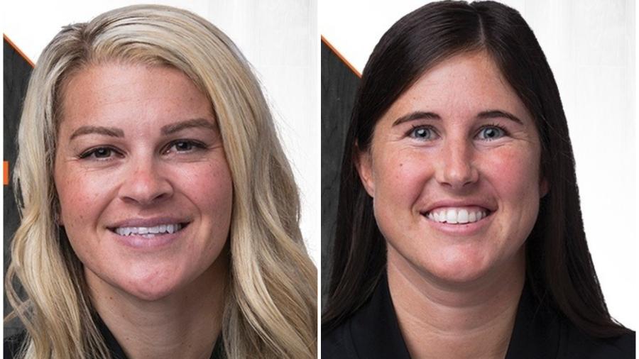 Jenna Schroeder e Natalie Sago, árbitras da NBA - Reprodução