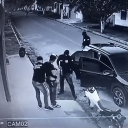 Câmeras de segurança registraram o assalto em Belém - Divulgação/Polícia Civil