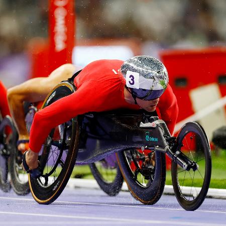 Marcel Hug, atleta da Suiça de corrida em cadeira de roda