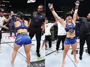 Lutadora argentina finaliza russa e rebola na cara da rival no UFC Paris