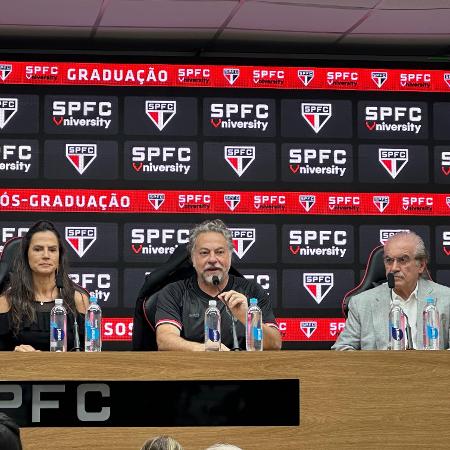 Presidente Julio Casares concede entrevista coletiva em lançamento da SPFC University