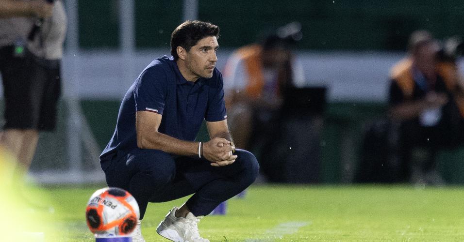 Abel Ferreira, técnico do Palmeiras, durante partida contra o Guarani