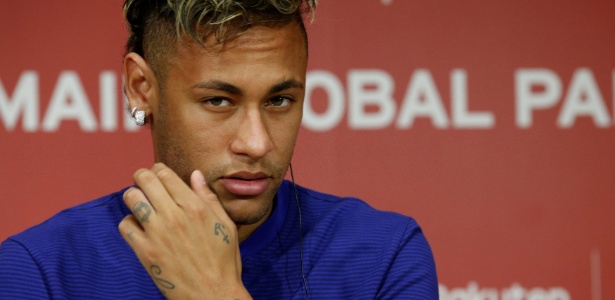 Neymar dá coletiva durante evento promocional de patrocinador do Barcelona - Kim Kyung-Hoon/Reuters