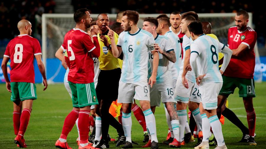 Marrocos enfrenta Argentina em amistoso marcado por confusões  - REUTERS/Youssef Boudlal 