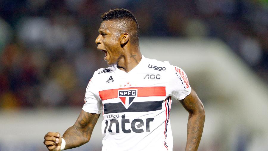 Arboleda celebra gol marcado pelo São Paulo em 2020 - Thiago Calil/AGIF