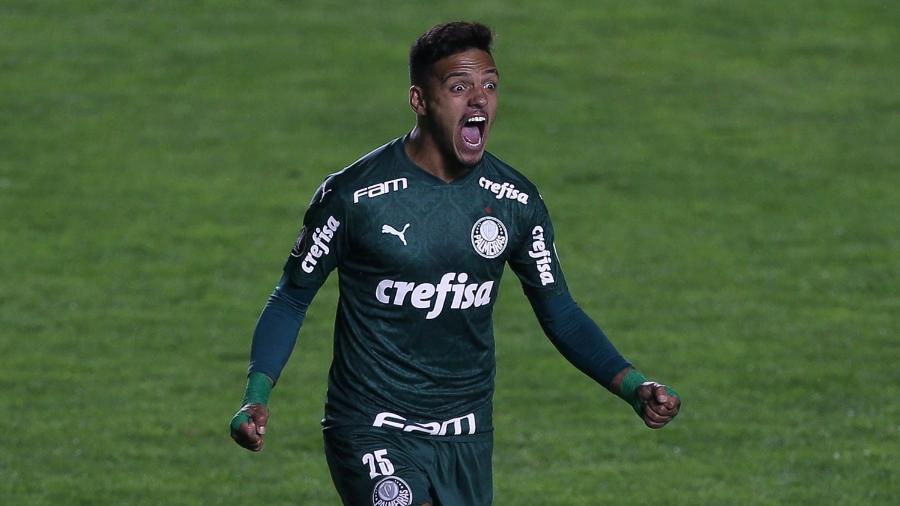 Gabriel Menino comemora o gol marcado pelo Palmeiras contra o Bolívar (BOL) - Cesar Greco