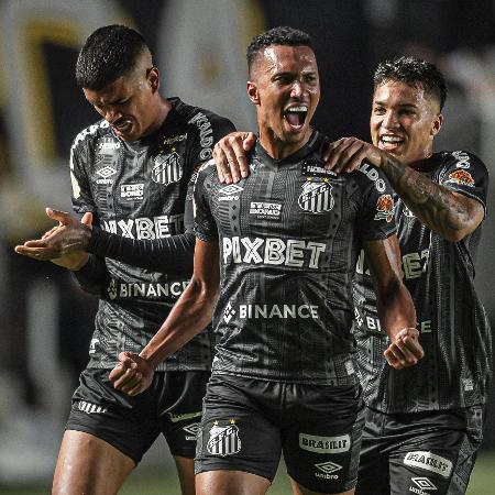 Lucas Braga, do Santos, comemora gol contra o Juventude pelo Brasileirão - ANDERSON LIRA/FUTURA PRESS/ESTADÃO CONTEÚDO