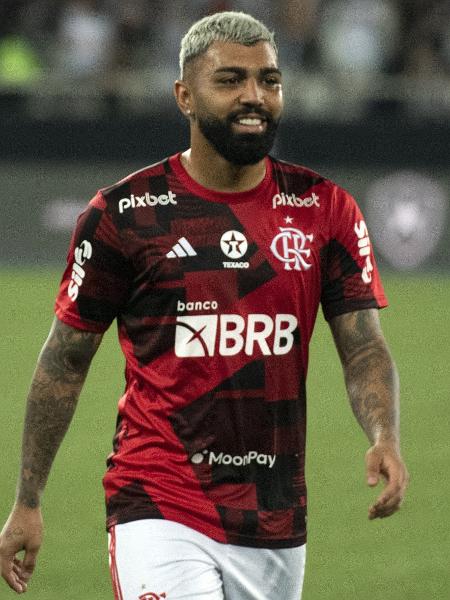 Gabigol durante jogo do Flamengo no Campeonato Brasileiro