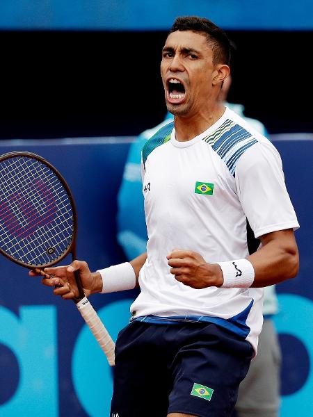 Pan 2023: Thiago Monteiro celebra medalha de bronze no tênis