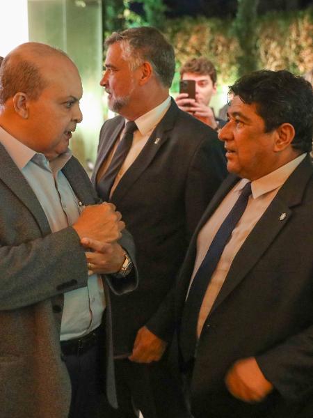 O governador do DF, Ibaneis Rocha, e o presidente da CBF, Ednaldo Rodrigues O governador do DF, Ibaneis Rocha, e o presidente da CBF, Ednaldo Rodrigues
