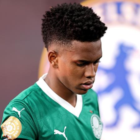 Estêvão em ação durante Palmeiras x Chelsea, partida do Mundial Estêvão em ação durante Palmeiras x Chelsea, partida do Mundial