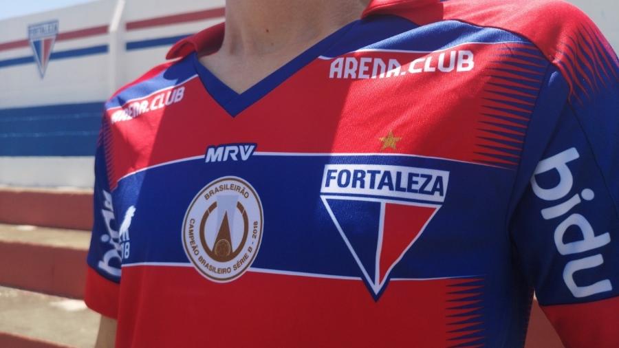 Detalhes da nova camisa popular do Fortaleza - Leonardo Moreira/Fortaleza EC