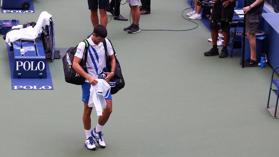Novak Djokovic vai embora do US Open 2020 após desclassificação - Getty Images