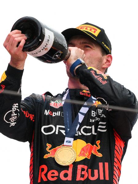 Max Verstappen celebra sua 40ª vitória na F1, no GP da Espanha - David Ramos/Getty Images