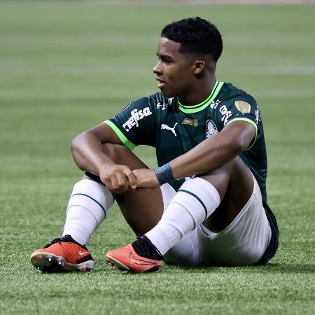 Endrick, do Palmeiras, após a eliminação para o Boca Juniors na Libertadores