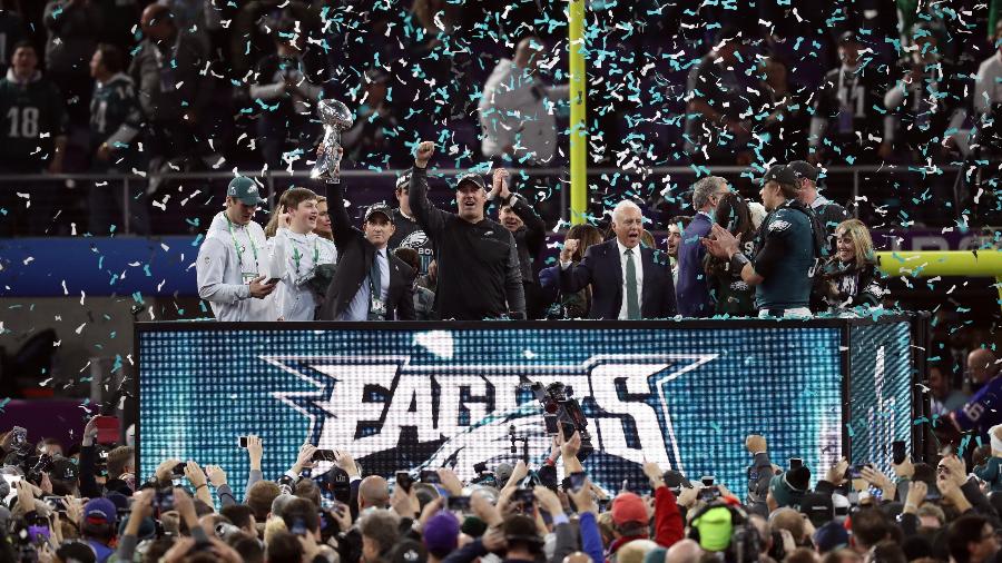 Philadelphia Eagles venceu o Super Bowl 52 em fevereiro e foi convidado para evento por Donald Trump - Brace Hemmelgarn-USA TODAY Sports