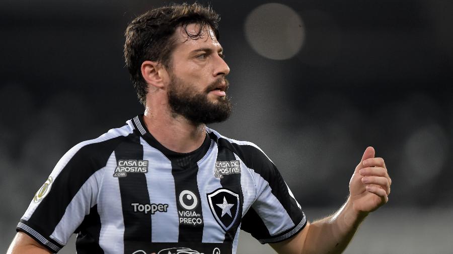 Exames de João Paulo não indicaram fratura ou lesão ligamentar e aliviaram a todos no Botafogo - Thiago Ribeiro/AGIF