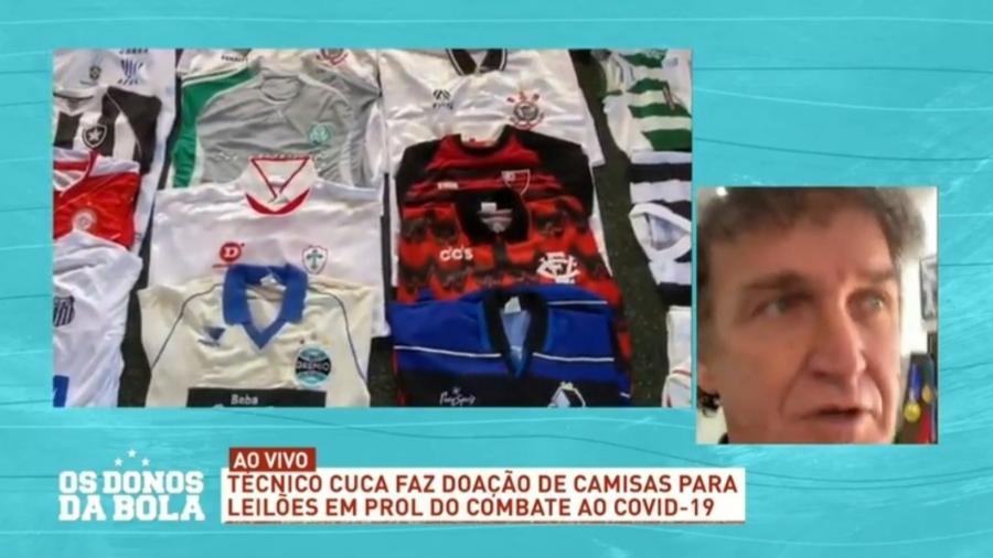 Cuca doa camisas para ajudar no combate ao coronavírus - Reprodução/Bandeirantes