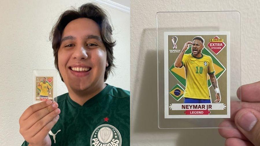 Figurinha Neymar Ouro Dourado Legends Copa Do Mundo 2022