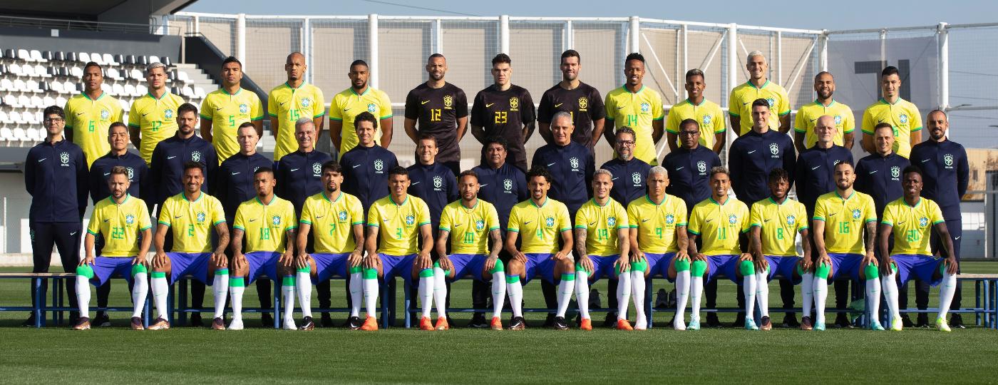 Comissão técnica e jogadores da seleção brasileira que estarão na Copa do Mundo de 2022 - Lucas Figueiredo/CBF