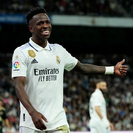 Vini Jr durante vitória do Real Madrid sobre o Celta de Vigo no Campeonato Espanhol - Jose Breton/Pics Action/NurPhoto via Getty Images