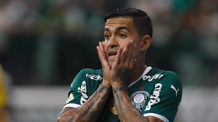 Dudu em ação com a camisa do Palmeiras