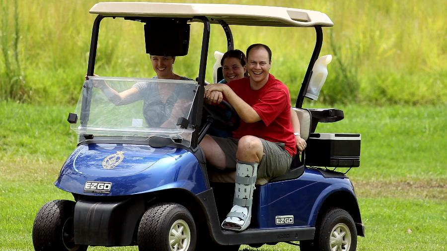 Cayeux ficou sete anos longe do golfe se recuperando do grave acidente - Warren Little/Getty Images