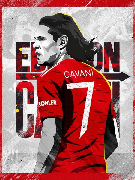 Manchester United anunciou que Cavani é o novo camisa 7 do clube - Divulgação/Manchester United