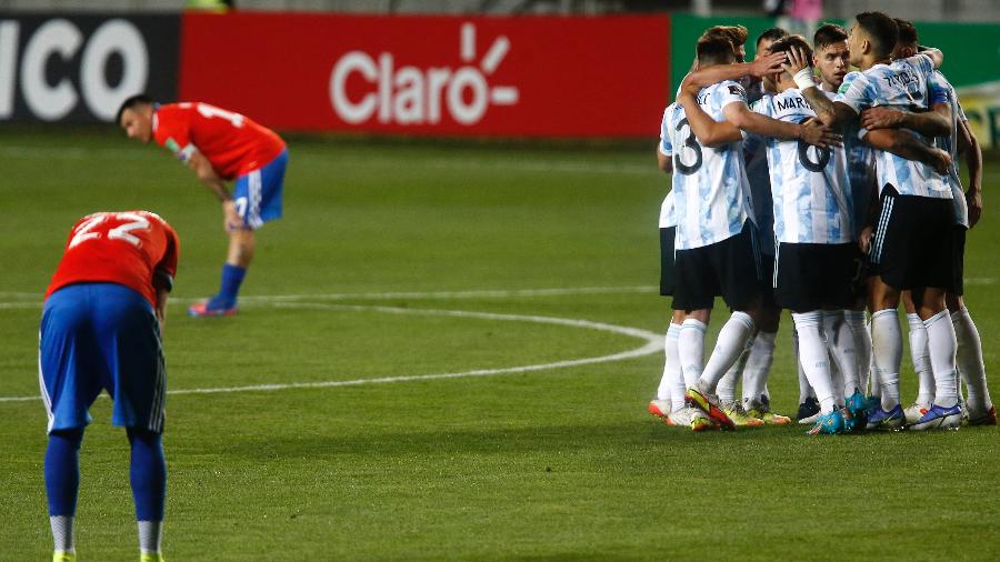 Argentina comemora vitória sobre o Chile no Zorros del Desierto - Divulgação Conmebol