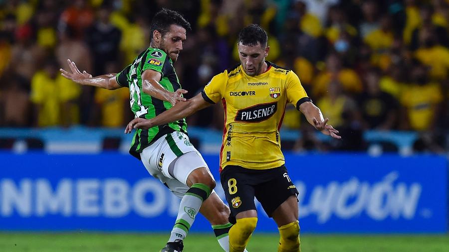 Emmanuel Martinez, atacante do Barcelona de Guayaquil - Rodrigo BUENDIA / AFP