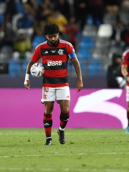 Gabigol lamenta terceiro gol sofrido pelo Flamengo contra o Al Hilal - James Williamson - AMA/Getty Images