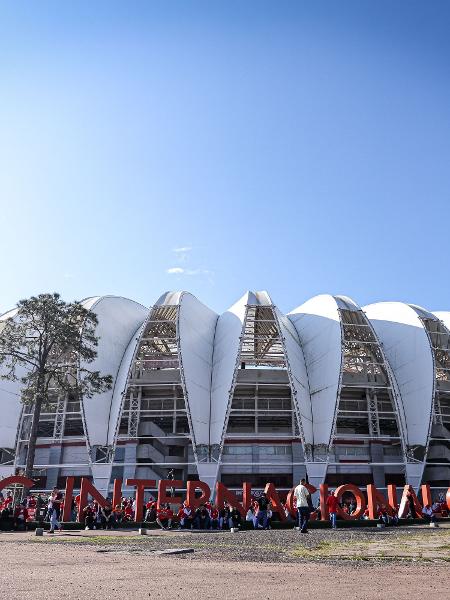 Vista geral do Beira-Rio, estádio do Inter, antes de jogo de 2023